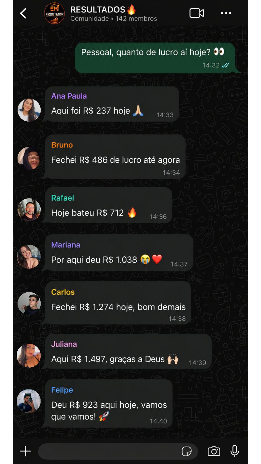Registro real da comunidade