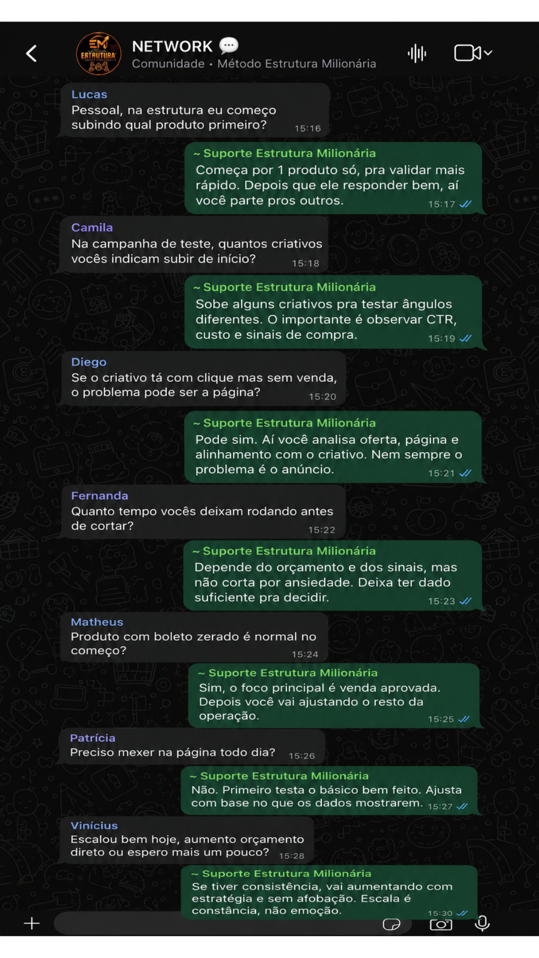 Atendimento real aos alunos